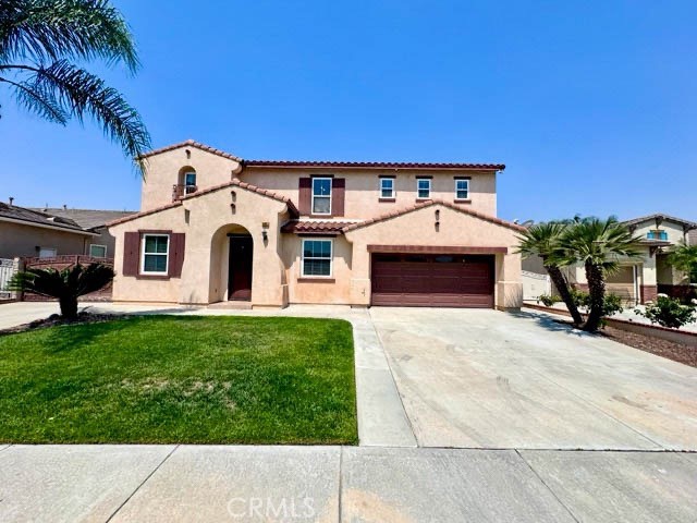 Discover this spacious and thoughtfully designed 5-bedroom, 3.5-bathroom home located in a peaceful cul-de-sac in the highly sought-after Temecula school district. Step inside to find abundant natural light, neutral interior tones, and a functional layout perfect for today’s lifestyle. The home features a formal living room, elegant formal dining with updated wall sconces, and a large upstairs bonus room ideal for a home theater, gym, or playroom.
Each bedroom includes mirrored closet doors, with one offering its own private ensuite bath and two sharing a convenient Jack-and-Jill bathroom. The spacious primary suite boasts scenic views, dual vanities, a jetted soaking tub, a generous walk-in closet, and spa-inspired finishes. Modern tile and wood-look laminate flooring flow throughout the home, with plush carpeting limited to the staircase and bedroom closets. Ceiling fans are installed in every room to enhance comfort year-round. The expansive main-floor laundry room includes a deep utility sink and plenty of space for organization. The chef’s kitchen is a true centerpiece, featuring granite countertops, a large center island, stainless steel appliances—including a double oven and 5-burner cooktop—a walk-in pantry, and rich maple cabinetry with pull-out shelving. The home also features dual-zone A/C for energy-efficient climate control and a 3-car tandem garage with generous storage space. A private courtyard sits at the heart of the home, complete with an outdoor fireplace, creating a cozy yet elegant outdoor gathering space. Out back, enjoy a covered patio, a dog run, and a dedicated garden area, perfect for pet lovers and green thumbs alike. With its smart layout, modern finishes, and outdoor lifestyle perks, this home blends comfort, style, and functionality in one exceptional package.