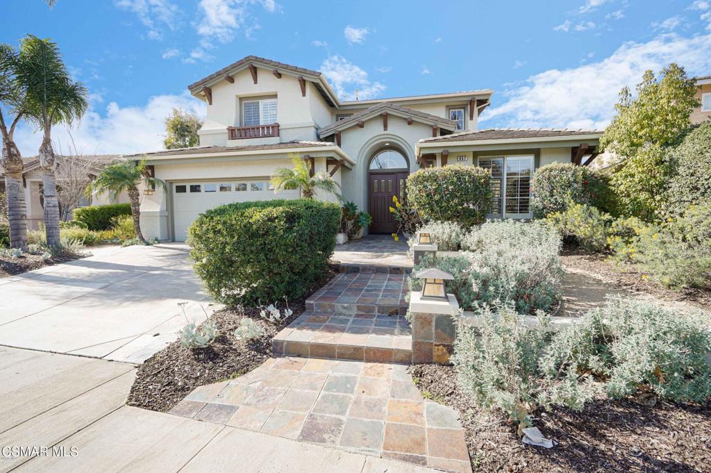 Sunrises, sunsets, and a backyard built for memories--657 Via Vista delivers that rare blend of indoor comfort and outdoor wow in one of Newbury Park's most desirable neighborhoods. Set on a spacious 12,000+ sq ft lot, this 4-bedroom, 3-bathroom home offers 2,763 sq ft of well-designed living space. From the moment you walk through the front door, the soaring ceilings and open floor plan give the home an easy, elevated feel. The great room flows right off the kitchen--perfect for gatherings, game nights, or a cozy night in. Step outside and you'll see why this home stands out: a resort-style yard backing to open space with direct trail access. Enjoy a sparkling pool and spa, firepit, full outdoor kitchen, and plenty of room to relax or entertain. It's private, peaceful, and ready for summer fun. Other highlights: Real wood floors throughout, downstairs bedroom and dedicated office--great for guests, caregivers, or work-from-home flexibility. Upstairs laundry near all bedrooms (because convenience matters). Positioned perfectly for those classic Newbury Park skies--every sunrise and sunset feels like a postcard. Lovingly maintained since it was built in 1999, this home is move-in ready and full of heart. Low HOA, high quality of life.