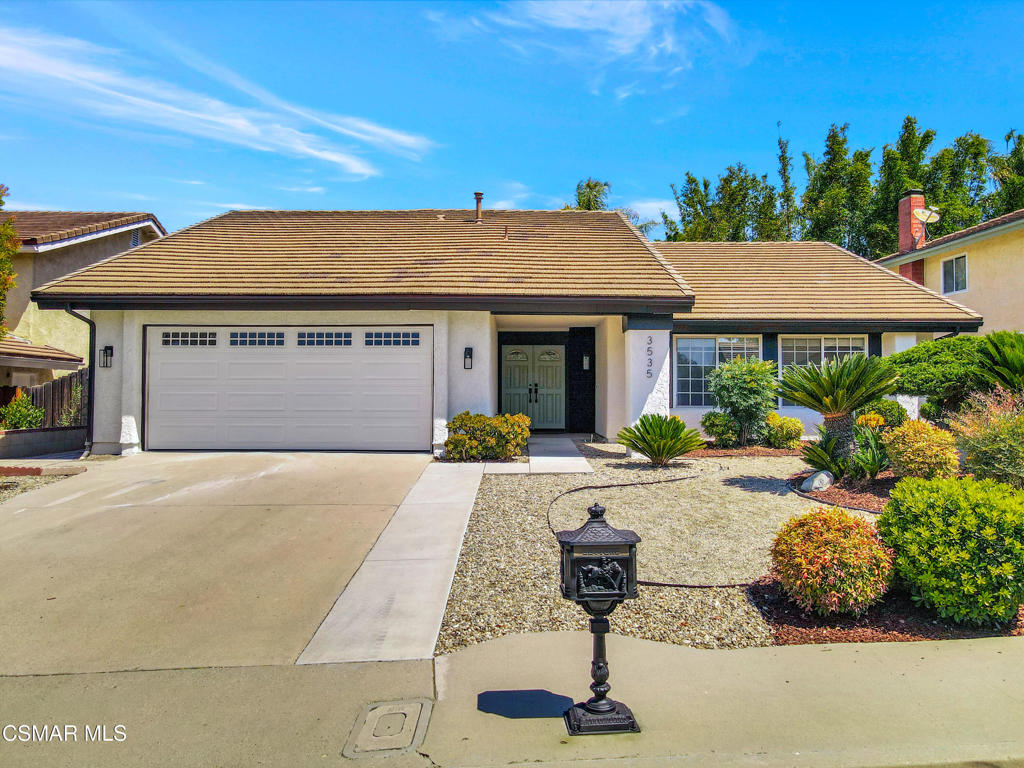 Located in the desirable Wildwood community of Thousand Oaks, this beautifully updated single-story 4 bed, 2 bath home features an open floor plan with vaulted ceilings, natural light, wide-plank flooring throughout, and a cozy fireplace.Enjoy a spacious kitchen with quartz countertops, custom cabinetry, stainless steel appliances, breakfast bar, and a built-in wine/coffee bar. The primary suite includes dual closets (one walk-in) and a stylish en-suite bath with a rain shower and dual vanities. Three additional bedrooms and an updated hall bath complete the layout.Relax in the low-maintenance backyard with peekaboo mountain views. Includes central A/C, dual-pane windows, a newer HVAC system, and 2-car attached garage with direct access. Close to Wildwood Elementary, hiking trails, parks, and more. This is a great place to call home. (Refrigerator Included.) No Pets.