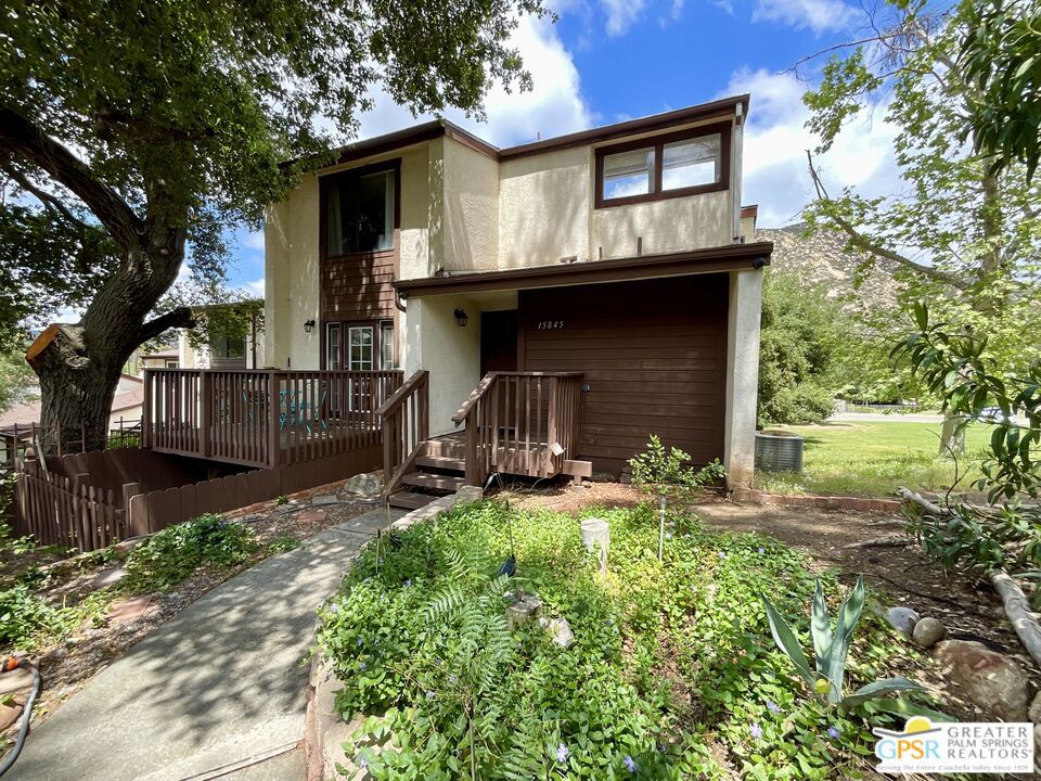 Will present offers when received. Check out the additional photos we added! End unit on top of a small hill with mountain and park views. This may be one of the best located units with its proximity to Ramona Oaks Park. This is an all electric condo with updated kitchen and bathrooms! Enchanting architectural details such as; 2 story high tongue and groove wood beam half vaulted ceiling with clerestory windows in the stairwell console and living room that creates an atrium effect throughout, tray ceiling and recessed lighting in kitchen, half vaulted ceiling in 2 of the bedrooms, and patio deck balconies. One of the most beautiful contemporary and mid century modern influenced designs with a play on light. The largest patio has a pergola and opens to your living room and primary bedroom. Main floor Primary bedroom en suite bathroom features a tub with jets and stall shower. Electric water heater was installed in 2020. There is also a 2 car detached garage! This home is located in San Vicente Villas IV in San Diego Country Estates at The San Vicente Resort. A recreation lovers dream! San Vicente Villas IV has some community pools and amenities. The main San Diego Country Estates Club offers 18 hole golf course, 2 equestrian centers, 55 miles of scenic horse and walking trails, tennis, pickleball, pools, dog parks, and full wellness spa. Be entertained at the esteemed San Vicente Resort Inn nearby. Enjoy the serenity, sophistication of this lovely part of San Diego County. Buyer to verify all information.