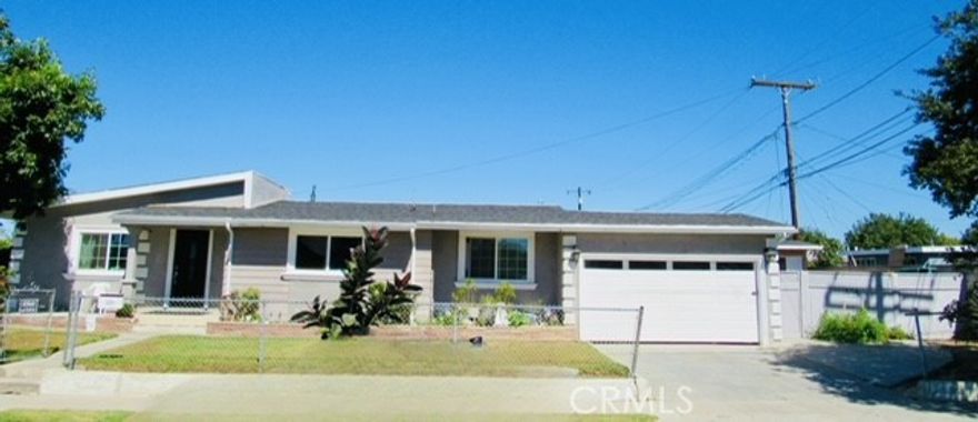Welcome to this charming home in Santa Ana located 10 minutes from the 405, 22 and 5 freeway. A very quiet neighborhood and walking distance from restaurants, gyms and supermarkets. This Home was recently remodeled from the interior and exterior, with updated windows and roof shingles 1 year ago.  Fruit trees throughout the home and 2 car garage. This home has ADU potential, Home is being sold as is.