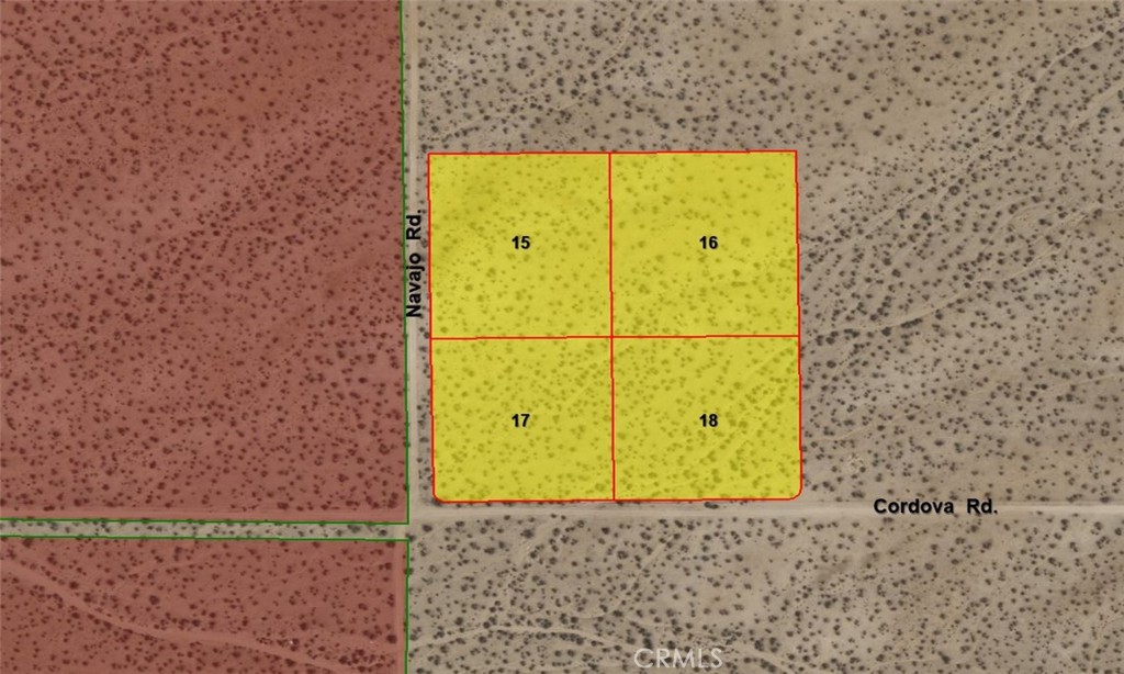 PRIME INDUSTRIAL LAND SURROUNDED BY PROPOSED DEVELOPMENT. 4 contiguous parcels totaling ±8.28 acres on the Northeast corner of Navajo Rd. & Cordova Rd. in Apple Valley’s Industrial area. This property is surrounded by several proposed industrial developments that are currently in different stages of planning with the Town of Apple Valley. The “Cordova Complex” on the Southwest side of this property is on ±85.93 Acres & plans for a ±1,559,952 Sq. Ft. building. The Quarry Complex is located just East of this property on ±76.34 Acres with a ±1,462,342 Sq. Ft. building planned. Both projects will bring improvements to the site including paved roads. Several other industrial projects are planned in this immediate area including a ±385,000 Sq. Ft. Cold Storage Facility, the first of its kind in Apple Valley. At the Northeast corner of Stoddard Wells Rd. & I-15 Love’s Truck Stop has plans to build a new center and directly behind that Covington Capital has plans to construct 3 separate buildings totaling ±2,520,000 Sq. Ft.. Lastly 2 miles northwest of this property is the proposed train station for the High Speed Las Vegas Train by Brightline. This highly anticipated project recently broke ground in Las Vegas and has hopes of being fully constructed before the 2028 Olympics. Not far from pavement & utilities this property is surrounded by Quarry Rd., Central Rd., Johnson Rd. & Dale Evans Parkway. Existing Distribution facilities located ±0.5 miles to the south include Wal-Mart, Big Lots, Fresenius Medical and the Victor Valley College Regional Public Safety Training Center. Seize this opportunity before the surrounding developments start construction and prices go up!!! As these projects progress, land values in the area are expected to soar. Don’t miss out on this incredible opportunity!