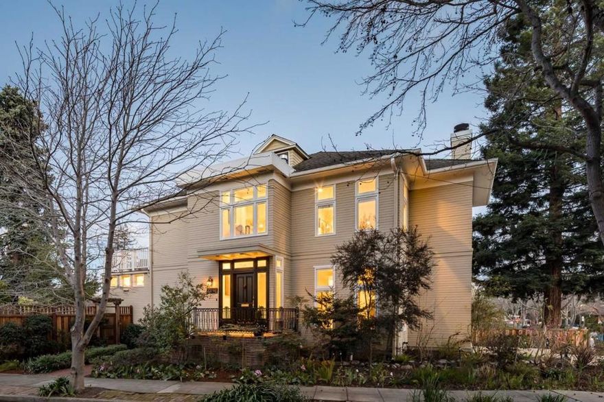 Exciting Downtown Home with Exceptional Grounds . This tastefully upgraded 3 bedroom, 2.5 bath home of over 2,600 sq. ft. (per county) boasts historic undertones, and offers grounds of over 11,000 sq. ft. (per county)a size rarely found in downtown Palo Alto. Included are the propertys original carriage-house, luxuriant gardens, and a walk-out lower level yielding a remarkable three-car garage. The home basks in leafy, peaceful surroundings within strolling distance of Johnson Park and the best dining and shopping in Palo Alto. Nearby schools include Addison Elementary (#10 Elementary School in California), Jordan Middle (#4 Middle School in California), and Palo Alto High (#5 High School in California) (buyer to verify eligibility).