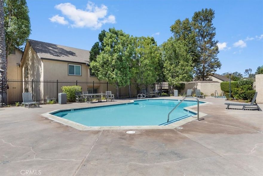Welcome to your Lake Forest retreat! This spacious 2-bedroom, 1-bathroom condo is situated poolside and just steps from the clubhouse, making this home perfect for both entertaining and everyday relaxation. Step inside to find a large living room with an open layout that flows seamlessly into the dining and kitchen areas. The kitchen features granite countertops, a private pantry, and plenty of storage for all your cooking needs. Enjoy the convenience of washer and dryer hookups inside the unit, along with central heating and air conditioning to keep you comfortable year-round. Unwind in your private, secluded patio—a perfect spot for morning coffee or evening gatherings. The grounds are beautifully maintained, creating a peaceful and inviting atmosphere throughout the community. With its prime location, poolside views, and thoughtfully designed floor plan, this condo truly has it all. Whether you’re looking to entertain guests or enjoy quiet nights at home, this property offers the perfect balance—all just minutes from premier shopping, dining, award-winning schools, Irvine Spectrum, scenic Orange County beaches, and the trails of Whiting Ranch Wilderness Park.