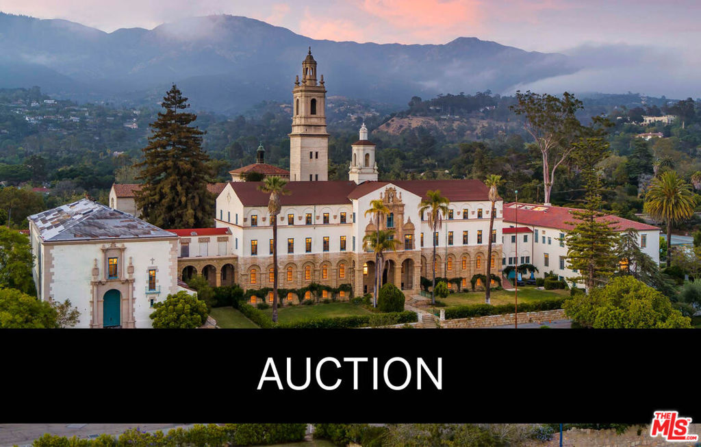 AUCTION BIDDING OPEN! Bidding ends Wednesday, June 26th, 2024. Previously Listed $50,000,000. Current High Bid $14,000,000. No Reserve. Private Showings by Appointment. This one-of-a-kind, multi-structure estate is one of the most breathtaking trophy properties in all of Southern California. A City of Santa Barbara designated historic landmark, 2300 Garden Street was a part of the original iconic Santa Barbara Mission lands and once served as a theological college and as various private schools dating back to the early 1900's. The entire site features six institutionally sized building structures, multipurpose sports field, tennis/basketball courts, gardens, additional portable's, several parking lots and 360-degree stunning Pacific Ocean and Santa Ynez Mountain views. Zoned RE-15 with approved educational use, the entire 11.37 acre site has numerous potential uses; imagine a Spanish-Colonial boutique hotel, a spiritual or holistic wellness center, assisted living facility, the family compound of your dreams, or continuing its storied history as a top-tier educational facility (*New/different use is subject to all local/State/required approvals.*). Residential and potential commercial opportunities abound. Structures on the property include the Grand Main building, Gymnasium, Chapel and Bell Tower, Arts and Sciences Building, Workshop, and Library/Dining Hallsome ready for immediate use and others primed for reimagination. The Spanish-style architecture and original fixtures like exterior sandstone walls, stained glass, wooden doors, and sculptures add to the original historic character to the buildings. The estate site sits in the heart of Santa Barbara's Upper East residential neighborhood, just next door to the Old Santa Barbara Mission. With its coveted location, amenities, and rich history, this property is the perfect purchase for a savvy investor. Property and opportunity details provided by seller or others; Buyer to verify information and any/all potential or alternative uses and conduct their own due diligence regarding a possible need for any Conditional Use Permits (CUP). (*Subject to all local/State/required approvals*)
