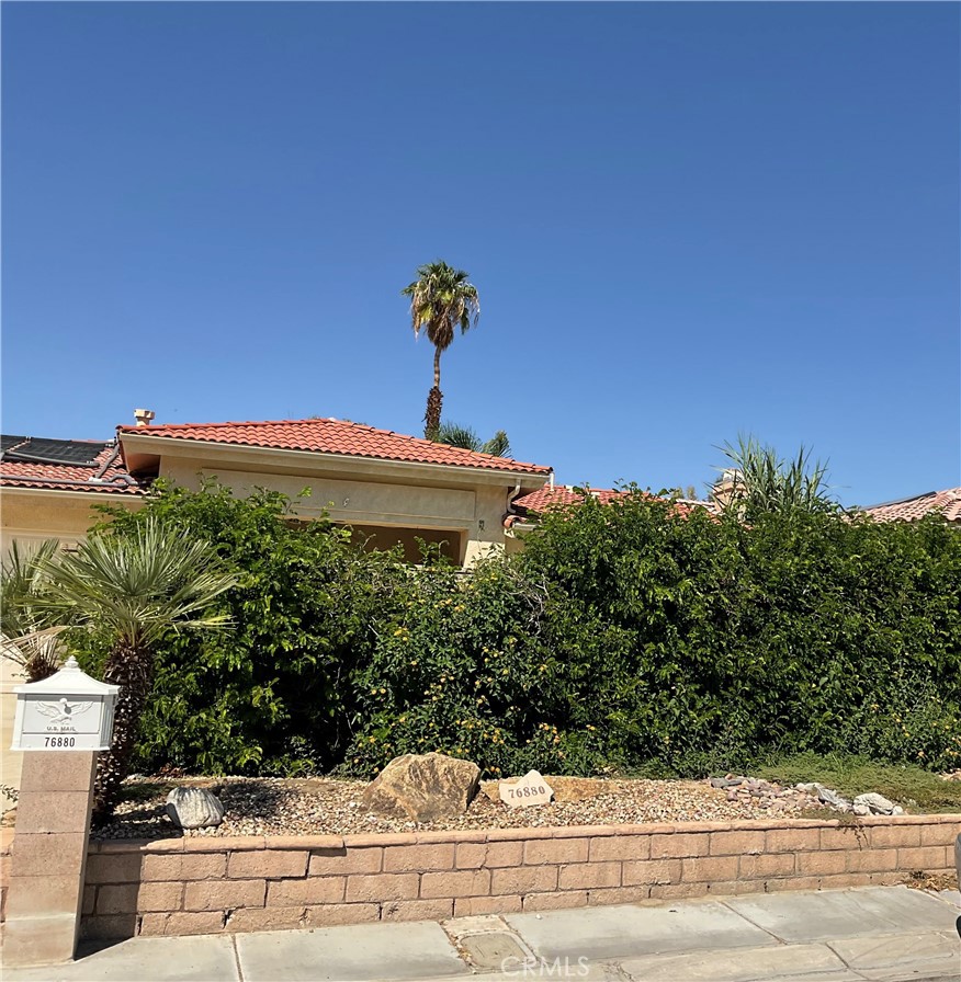Private Oasis located in Palm Desert Country Club. No HOA! 2 Bedroom, 2 Bath Home plus Den/Office or easily converted into 3rd Bedroom, Attached Garage. You enter this property through a gated courtyard to allow privacy for the beautiful pool and spa. This house features high ceilings with fans, oversized kitchen open to the huge great room with fireplace. The back patio area is open to the golf course view, with a built in barbecue and a small garage/storage (maybe a golf cart?). Great central PDCC location close to shopping, dining, schools, and our Indian Wells Tennis Garden!!