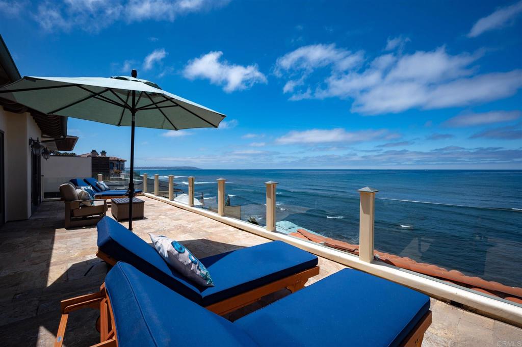Minimum 30 days or long term rental, subject to vacation rental bookings and primetime daily seasonal rates. Spectacular Oceanfront Beach Home. Sliding French glass doors open to stunning stone Ocean viewing deck. 3 Bedrooms, 3.5 Baths. 1 Bedroom on main level with en suite Bath. Hardwood flooring. Spectacular upstairs viewing deck shared by generous Main Suite w/walk-in closet & Secondary bedroom. Living room opens to Kitchen & Dining area for family entertainment. Sliding French doors lead to the upstairs view deck from Main suite & secondary suite. Main suite bath with jetted soaking tub & dual vanities. All secondary bedrooms feature en suite baths & walk in closets. 2 Car garage, washer & dryer in garage. Private gated entry with stone courtyard. Close proximity to Bird Rock Village, the shops, restaurants, dog park & the beaches of Bird Rock & La Jolla. Luxury Fully Furnished Rental. Enjoy the Sights, Sounds, Surf & Sunsets Year Round!