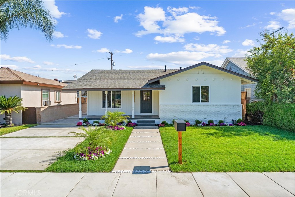 Welcome to this stunningly renovated 3-bedroom, 2-bathroom home offering 1,666 sq ft of stylish living in the heart of Downey. This residence has been thoughtfully upgraded, blending quality finishes with modern comfort.
The bright, open interior features new vinyl plank flooring, recessed lighting, dual-pane windows, and interior/exterior doors.
The gourmet kitchen showcases a spacious center island with bar seating, creating the perfect hub for meal prep, casual dining, and entertaining. It is beautifully appointed with solid wood shaker cabinets, quartz countertops, a polished porcelain backsplash, and premium GE stainless steel appliances, including a 5-burner gas range, microwave, dishwasher, and vent hood.
Both bathrooms showcase high-end upgrades, each with dual sinks, stylish vanities, and contemporary fixtures. The primary ensuite bath offers a walk-in shower with a rainhead, while the secondary bath highlights dual sinks with an oversized walk-in shower equipped with dual controls and rainheads.
In addition to a spacious primary bedroom, this suite offers direct access to the backyard through a patio door, along with an additional versatile area that can be used as an exercise room, home office, or personalized retreat to fit your lifestyle.
The detached two-car garage includes epoxy flooring and a new motorized opener. Additionally, a separate and spacious laundry room offers washer/dryer hookups, a utility sink, and a large workstation with cabinets.
Additional upgrades include a brand-new roof, central A/C with Ecobee smart thermostat, new ductwork, and updated plumbing and electrical throughout. The finished garage includes epoxy flooring and a new motorized opener.
Outside, the home shines with fresh stucco and paint, new concrete hardscape, an automated sprinkler system, lush landscaping with grass and turf accents, and even a small putting green to add a fun touch, ready for playtime and relaxation.
This move-in ready home offers the perfect blend of function, comfort, and style in one of Downey’s most sought-after neighborhoods.
Conveniently located near schools, shopping, dining, and easy freeway access.