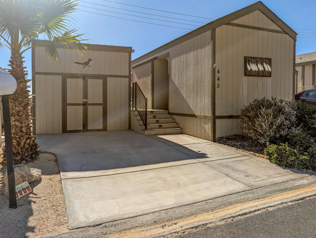 Experience breathtaking desert views! Discover this exceptional 2014 Cavco Park Model, featuring 1 bedroom and 1 bathroom with nice flooring throughout. The kitchen includes a skylight for enhanced natural lighting, all lighting + 3 ceiling fans have recently been upgraded with mid century modern accents, and a spacious California room offering magnificent scenery to captivate your senses. This home reflects a true pride of ownership and is perfect for a getaway or full-time living. Caliente Springs is a premier 55+ RV resort, offering amenities such as a hot mineral spring pool and spas, a 9-hole golf course, an active community, and year-round planned events. A car is included. The lot is not owned; contact the agent for current space rent details.
