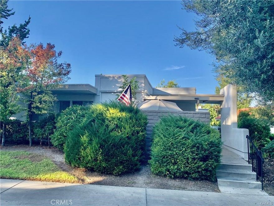 Senior Community for 55+.  Nicely Remodeled Monterey SIGNLE LEVEL unit has DOUBLE PANE GLASS WINDOWS, vertical min blinds, scraped ceiling, crown molding, heat pump, ceiling fan at the dining area.  Kitchen open counter with tile countertop, square skylight, dish washer, refrigerator, micro-wave, oven, flat upgraded cooktop. Stacked WASHER/DRYER. Bathroom with tile floor, tile countertop, tube skylight, bathtub with glass sliding door. parking space: 2183-5.