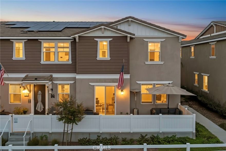 Like-New Townhome with Solar, Mountain Views & Resort-Style Amenities - Like-new 3-bedroom, 2.5-bathroom townhouse located in the highly desirable Horizon Place Community of Wildomar. With no neighbors above or below, this home offers the perfect combination of comfort, privacy, and modern style. The open-concept main floor is warm and inviting, featuring a spacious kitchen with granite countertops, a large island with bar seating, stainless steel appliances, and plenty of cabinet space. The kitchen opens seamlessly to the dining and living areas, creating a perfect setting for entertaining or relaxing. Enjoy ample natural light throughout and new plantation shutters for a touch of elegance. Upstairs, you’ll find three generously sized bedrooms, 9-foot ceilings, and two large, modern bathrooms. The primary suite is a true retreat, offering beautiful mountain views and a large walk-in closet. A convenient upstairs laundry room adds to the home’s functionality. Step outside to enjoy the many community amenities including a pool, spa, fire pit, BBQ area, and tot lot—perfect for enjoying the Southern California lifestyle. Located in a prime Wildomar location near the Murrieta border, Horizon Place offers quick access to Clinton Keith Road, shopping, restaurants, schools, parks, and gyms, and is just minutes from both the 15 and 215 freeways for easy commuting. This is the perfect place to call home—modern, low-maintenance, and close to everything!