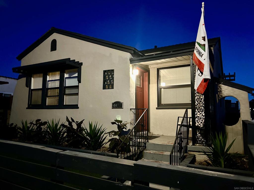 Welcome home to this Talmadge beauty, mixing 1930s vintage charm & design with up-to-date renovations. This charming 3 bd, 2 ba home offers flexible living. In addition there is a bonus attached studio featuring an additional bath and private entrance makes a perfect home office or place for overnight guests. Inside this home has been updated throughout with lux plank floors, custom paint, dual pane windows, sleek ceiling fans & fixtures, plus a designer kitchen with shaker wood cabs, quartz counters, SS appliances, eat-at-bar, and custom tile backsplash. Inside & out this home is ideal for San Diego living, the fenced yard is a great space for outdoor entertaining and the private long driveway makes it an easy place for friends to visit.