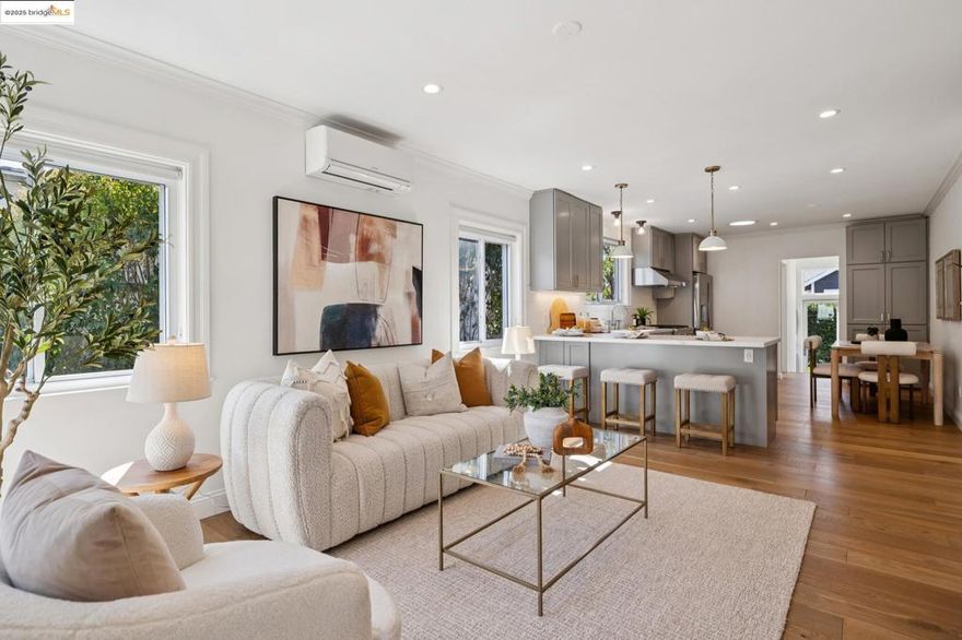 A rare opportunity to own two turnkey homes on one lot in the heart of West Berkeley! With 5 bedrooms and 3 updated baths across two single-story houses, this thoughtfully designed property offers exceptional versatility ideal for multi-generational living, a live-work setup, or rental income. The front home, a reimagined 3BD/2BA Craftsman, blends classic Berkeley charm with modern comfort, featuring an open floor plan, a chef’s kitchen with porcelain countertops and Thermador appliances, and a primary suite that opens to a redwood deck and private yard. Both homes include a new energy-efficient mini-split air conditioning & heater system for year-round comfort. Separated by a beautifully landscaped garden and brick patio with lemon trees, the second 2BD/1BA home offers privacy and warmth with its own kitchen, laundry, and inviting living spaces—perfect for guests, family, or tenants. Close to top-rated schools and just moments from Acme Bread, Whole Foods, Fieldwork Brewing, shops on 4th Street, and Berkeley BART, this vibrant location offers unmatched convenience. With a Walk Score of 94 and Bike Score of 100, enjoy the best of Berkeley living in your own private retreat.