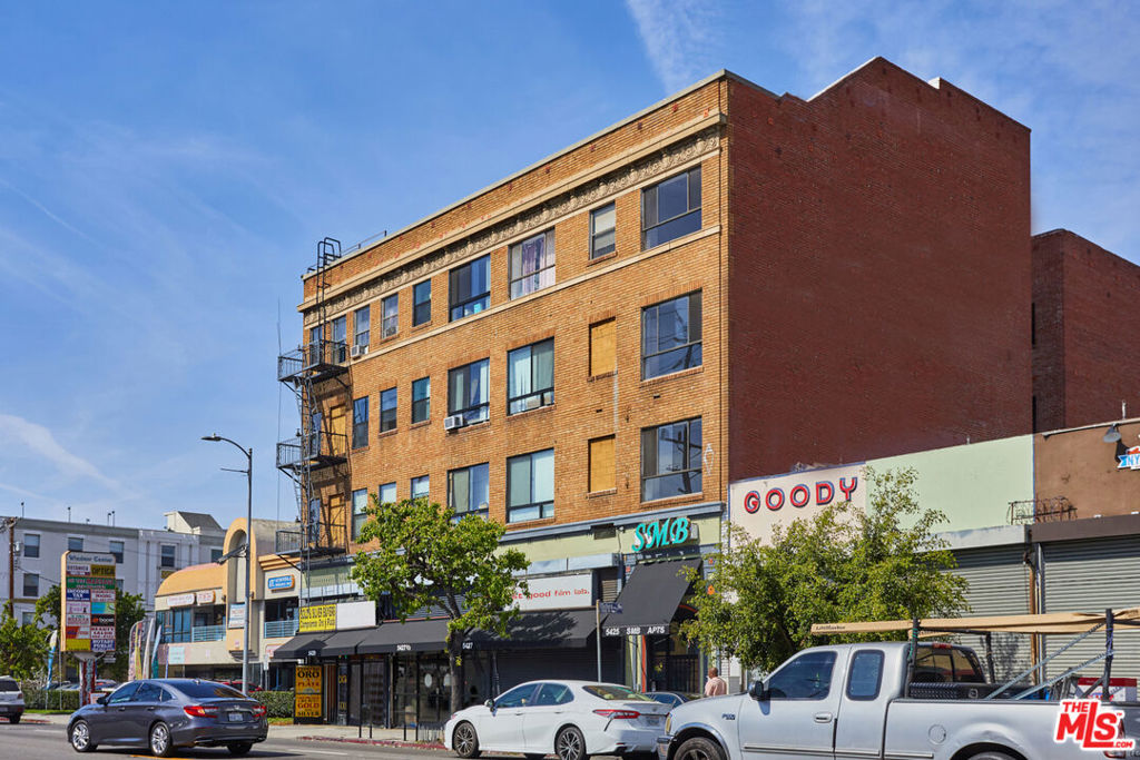 5425 Santa Monica Boulevard in Los Angeles, CA 90029. Built in 1925, this prime mixed-use opportunity consists of 30 apartment units and 6,500 SF of commercial space located in the Hollywood Studio District of Los Angeles. This four-story building features 24 singles, 6 one-bedrooms, and 4 retail or office spaces.This offering presents the investor the opportunity to purchase a well-maintained property with stable cash flow of 5.49% on current income. The apartment units offer over 14% rental upside as units turn along with rental increases throughout the leases of the commercial tenants. Additionally, an investor will have the opportunity to increase cash flow with the addition of signage on the east side of the property. The Hollywood market remains one of the most desirable submarkets for living and working. With over 100,000 people living within one-mile and an average home value of over $840,000 within a three-mile radius, the demand for apartment units continues to increase year-over-year. The subject property has a walk score of 92 and offers direct access to the 101 Freeway and a quick walk to to both the Western/Hollywood Blvd Station and the Vermont/Santa Monica Blvd Station.