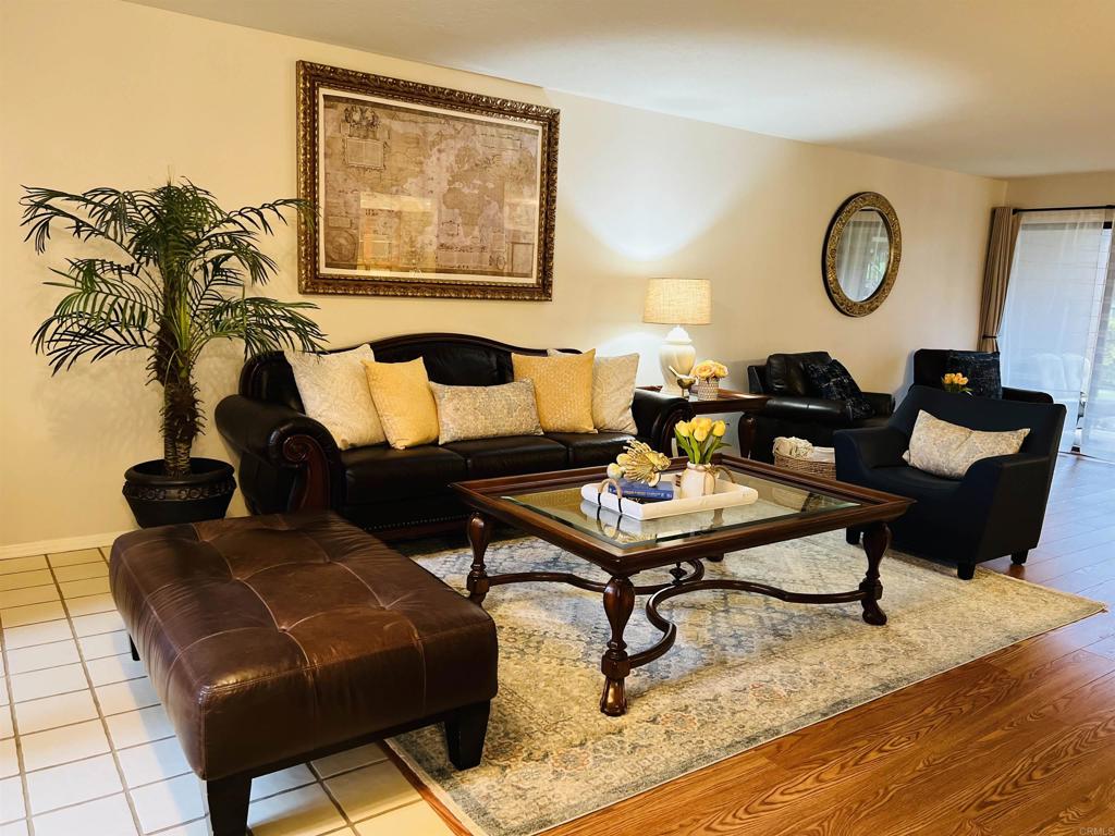 This large two bedroom and two full baths condo in located in the highly desireable Windsong Cove, a gated community. The unit is located on the ground floor with one bedroom/office downstairs. It's conveniently located West of fwy 5, close to shopping, restaurants, Agua Hedionda Lagoon and Tamarak beach is less than a 1/2 mile walk. The main bedroom has dual sink, walk in shower and separate bath tub. Unit is light and bright with a large loggia overlooking the lush landscaping. TV, refrigerator, new washer, dryer, water, sewer, trash pick and HOA are included. There is a single car garage and one assigned parking space.