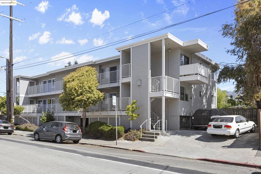 Built in 1965, 1929 California Street offers 8 residential unit, all 2-Bed 1-Bath. With approximately $450,000 of renovations in the last 5 years, you are guaranteed to acquire an extremely well maintained property. Major upgrades include re-welding of the cement stairs (2020), ugraded and compliant sewer lateral (2020), new upper deck (2021), new TPO roof (2022), full exterior paint (2022), and driveway concrete repair (2025), as well as an extensive renovation of Apt 6 in September of 2025.  All tenants benefit from a shared generously-sized side patio perfect for gatherings, BBQ, plant growing, etc.. Of the 8 units, 7 of them have access to off street parking, within which 5 are located in a gated garage, as well as a secure bike rack for all tenants. They also benefit from on-site contactless payment laundry (1 washer and 1 dryer). Each unit is elevated on the second or third floor, with windows spanning east and west exposures, ensuring bright, airy interiors throughout the day.  With an outstanding 93 walking score, located in the heart of North Berkeley right off of University Avenue, it is very desirable and easy to rent, only 15 minutes walking distance to UC Berkeley, a block away from Ohlone Park, and easy access to proximity farmer’s markets throughout the week.