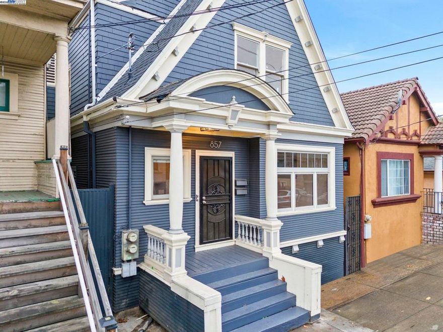 Looking for a special investment opportunity not far from Downtown? This special Victorian duplex has tons of curb appeal and will charm you with its ornate details, updated kitchens and bathrooms, and private backyard. Each unit has 2 bedrooms and 1 bathroom, and you'll love all the natural light. The lower unit is a vibe with newly refinished wood floors, tons of rich wood trim, and a stunning marble fireplace surround and mantel. The upstairs unit is flooded with light, has an enviable floor plan, and offers refinished floors and a sparkling new bath. Anchored by a large palm tree, the fenced-in yard offers plenty of room to lounge, garden or gather. The upper unit has a deck off the kitchen and living area. Both units have access to shared laundry. Proximity to BART, Downtown, Uptown, the West Grand ramp to 580, and all Oakland has to offer. A gem for an owner or an investor.