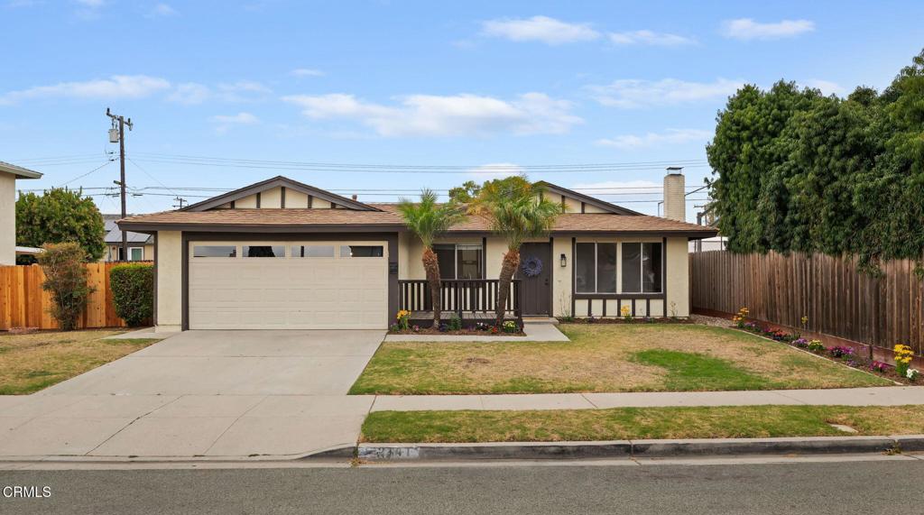 Exceptional value in North Oxnard!!! This charming, updated 3 bed, 1.5 bath single-family house is not only priced well, the location is prime - close to a school and a park in North Oxnard's coveted Sierra Linda neighborhood! Forget that cramped condo with the HOA rules & fees. Instead embrace the benefits of owning your own house with a huge wrap-around yard for entertaining, gardening and privacy. This stylish 3BD/1.5BA single-story residence blends modern updates with mid-century character. Inside, you'll find on-trend laminate flooring, fresh paint, and abundant natural light. The kitchen is equipped with brand-new appliances --all included--while both bathrooms feature modern vanities, updated lighting, and flooring. The 3 bedrooms provide generous closet space, and the living room is centered by a decorative mid-century brick fireplace that adds architectural flair. Step outside to a welcoming front deck, a private covered patio, and a newly fenced side yard with fresh landscaping. A two-car garage, excellent commuter access, and proximity to Sierra Linda Elementary, parks, The Collection, and Oxnard's beaches make this home a rare find--especially at $699,000 with no HOA! Gran oportunidad en el norte de Oxnard! Esta casa unifamiliar de 3 dormitorios y 1.5 banos combina estilo actualizado con el encanto de mediados de siglo. Ubicada en el codiciado vecindario de Sierra Linda, cerca de escuelas, parques, The Collection y las playas. Disfrute de su propio gran patio privado sin las reglas ni cuotas del HOA. Cuenta con pisos laminados modernos, pintura nueva, mucha luz natural, cocina con electrodomesticos nuevos (incluidos), banos renovados, una chimenea decorativa, terraza delantera, patio cubierto y jardin con nuevo cercado. Cochera para dos autos y excelente acceso para viajeros. Todo por $699,000!
