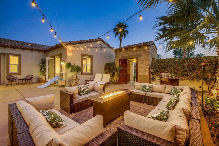 ***Available again April 2026 onwards*** Newly renovated, this stunning property overlooks the 17th green of renowned PGA West Nicklaus Tournament golf course. This home features 5 bedrooms, 3 bedrooms in the main house plus the detached 2 room casita boasts it's own private bathroom. Enjoy our desert nights with indoor/outdoor resort living. Glass wall sliders open to salt water pool (brand new child safety gate available for use), BBQ, outdoor games and mister system. This highly coveted Quevedo Plan offers many amenities including a gourmet granite island kitchen with stainless steel appliances, game room with pool table and wet bar area. TV's in every bedroom, private enclosed courtyard for desert nights by the fire. The master bedroom suite features a dual sided fireplace to the bedroom and the master bath (with soaker tub and large walk in closet). Located in close proximity to Ernie's Restaurant. Owner prefers a three month minimum-inquire for exceptions. Pets by application. Rate includes HOA dues, $200 utility allowance per month, 24 hour patrolled gated security, landscape and pool maintenance. Rates vary by month 2025/26: Nov-Mar $15K, April $16K, May $13K, June $9K, July-Sept $7K, Oct 12K,. Deposit equal to one month's rent. Pets by application.