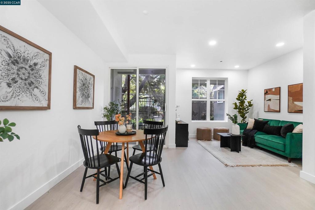 Welcome to 1121 40th Street #4105 in Emeryville, CA 94608! This stunning 1 bed, 1 bath unit has been recently updated with a fresh coat of paint and new luxury vinyl flooring. The condo features brand new SMART appliances, including an oven and microwave with built-in air fryers. Unique to this unit, the HOA allows 100% laminate flooring as there is no unit below. Enjoy the fantastic amenities, including an exercise facility and a relaxing spa. Commuting is a breeze with AC Transit bus F stopping right at the condo, taking you to the Salesforce Transit Center in San Francisco in about 30 minutes. Prefer BART? The free Emery-go-round shuttle stops at the condo and quickly gets you to McArthur Station. This condo offers modern living with exceptional convenience. Don’t miss out on this rare opportunity! Contact us today to schedule a viewing.