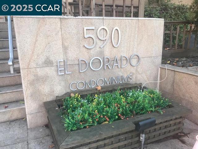 Sparkling, one bedroom, one bath condo in the highly coveted 590 El Dorado Condominiums complex. Rear unit with an open floor plan, granite counters, breakfast bar, carpet, dual pane windows and one level unit. Large living room with balcony access, remodeled kitchen and bath, and spacious bedroom with a wall of closet space. Located on a tree-lined street with swimming pool, common laundry room on each floor, and an elevator building. Only a couple of blocks from shops and restaurants on Piedmont Avenue. Quick and convenient access to carpool, BART, AC Transit and freeways. Walk Score of 81. The building has secured entry as well as 1 garage parking space (included in the rent price). Water and garbage, are paid by the owner. Available mid-September