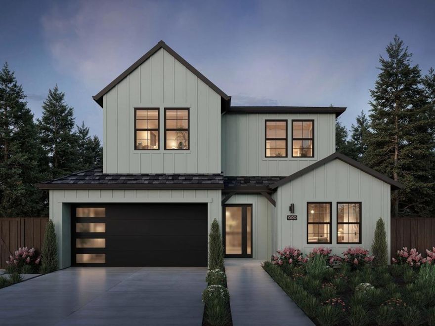 Unique opportunity to unlock the advantages of buying an in-progress home by Thomas James Homes. With this purchase, enjoy preferred pricing, designed personalization, and more. Estimated home completion is Summer 2026.  At the heart of the home is the great room with fireplace and gourmet kitchen featuring an island with bar seating, walk-in pantry, and dining area. Natural wood flooring runs through the main living spaces, paired with black and white cabinets, tile, and sleek countertops for a luxurious aesthetic. Large doors open to the backyard and bring in natural light. The main floor also includes an ADU with kitchenette and en suite bath.  Upstairs offers a spacious loft, laundry room with sink and storage, two secondary bedrooms, and a full bath with dual-sink vanity. The grand suite features a spa-like bath with dual-sink vanity, freestanding soaking tub, walk-in shower, and walk-in closet. Conveniently located near shops, restaurants, and lifestyle amenities. *Preliminary architecture shown is subject to change based on jurisdiction's design review process. Illustrative landscaping shown is generic and does not represent the landscaping proposed for this site. All imagery is representational and does not depict specific building, views or future architectural details.