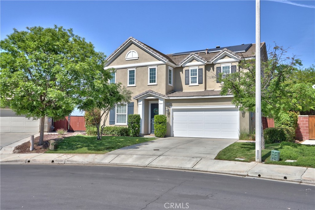 Have you been waiting for a home in a perfect location? It's ready for you! Spacious 5-Bedroom, 3 bath Home on a Prime Cul-de-Sac location! Nestled in the highly desirable Central Park community of Murrieta, this beautiful home offers comfort, space, and functionality. Step inside to find a welcoming layout featuring a downstairs bedroom and bath—ideal for guests or multigenerational living. The entertainers delight kitchen comes with a large center island, stainless steel appliances, granite countertops & white cabinetry. The open concept space flows into the large family room with a fireplace & built-in media niche. Situated on an expansive 10,000+ sq ft lot with lot's of room for entertaining! Sliding doors to the large backyard with no rear neighbors, extra side patio plus an Alumawood patio cover! The upstairs primary suite boasts a walk-in closet and a spacious ensuite bath with a separate shower, garden tub & dual vanity sinks. A large loft area separates two of the upstairs bedrooms, providing a perfect space for a playroom, home office, or media center. You'll also enjoy the convenience of an indoor laundry room. The attached garage has epoxy flooring, cabinets for storage and has a Tesla Powerwall. TESLA SOLAR SYSTEM WILL BE PAID OFF! Central Park residents enjoy access to fantastic community amenities including a pool, clubhouse, walking trails, and tot lot, all while benefiting from low taxes and a low HOA. Just minutes from schools, shopping, and freeway access, this home checks all the boxes! Don’t miss the opportunity to make this Central Park gem your own!