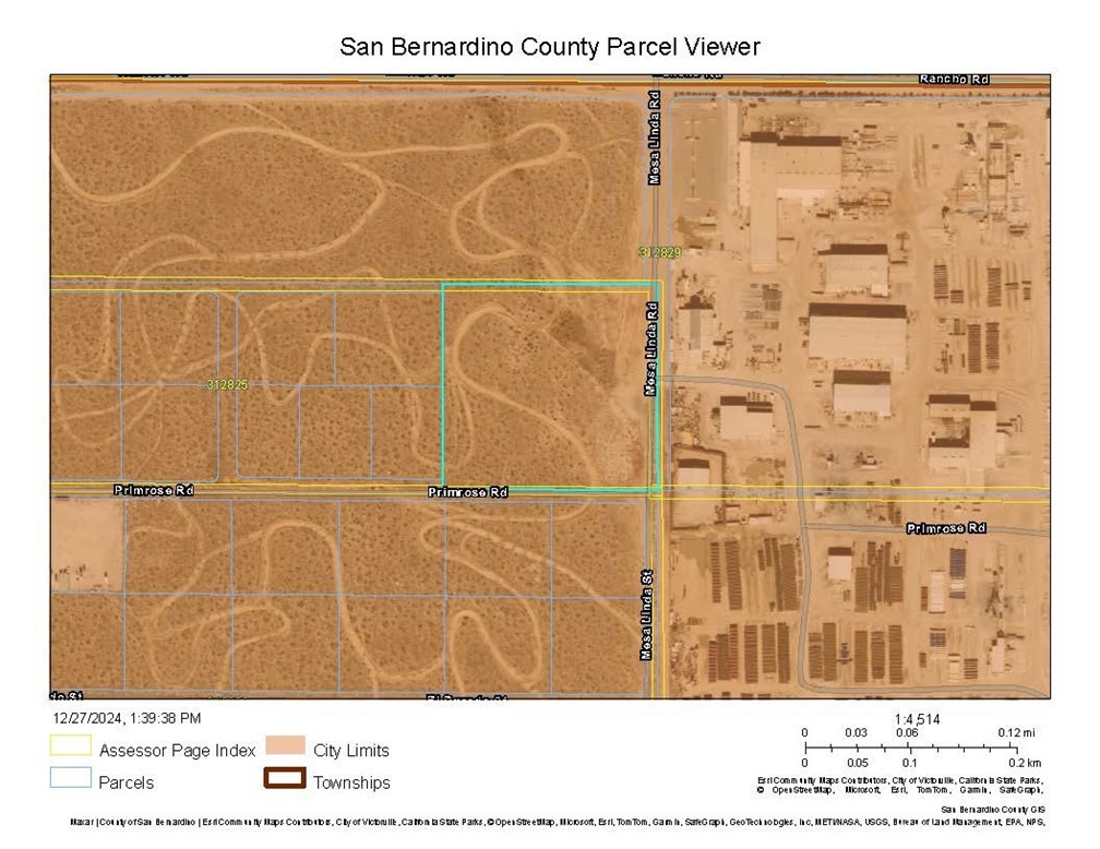 This 9.6-acre (gross area) gem, located near Northwest Pipe Co., offers an ideal canvas for your next business venture or offers a land banking opportunity. With a rectangular shape and level topography, this property in the LM zone (Light Manufacturing with cannabis overlay) is ready for development. The parcel boasts a convenient location just 600+- feet from paved Rancho Road, with minimal Joshua trees to impede development. Benefit from 3-street frontage, enhancing accessibility and exposure.