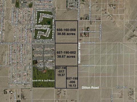 114 Acres Dillon & Moutain View Desert Hot Springs CA 92241
