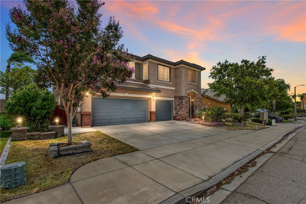 Welcome home. Well-located in a peaceful neighborhood of East Highland Ranch. Features 5 bedrooms/ an office space & 4.5 bathrooms. You’ll love the privacy its location offers. Enjoy a bright & airy kitchen w/ an island & ample counter spaces, flowing seamlessly to the family & dining areas. Upgrades include, elegant double door entry, well maintained laminate/tile flooring throughout (carpet free), granite counters in kitchen w/ full granite backsplash, double pane windows, newer water softener system, elegant wrought iron banisters, and security alarm system. A bedroom, a full bathroom & a 1/2 bath are conveniently located downstairs. Upstairs is a huge family room & a spacious laundry room w/a sink, w/ lots of counter spaces & cabinetries. Step outside to a private backyard retreat w/ 180 degree panoramic/unobstructed view of the valley. Enjoy lounging in your private oasis lush garden, w/ an Alumawood covered patio, a koi pond, mature fruit bearing trees, as you enjoy the California sunsets. Also features an 18 panel solar system. As part of the East Highland Ranch HOA, residents have access to 2 Olympic-sized swimming pools, a private catch-and-release fishing lake, tennis/basketball/volleyball courts, soccer and baseball fields, children's playgrounds, over 5 miles of private walking trails, a social hall for community events. This home offers easy access to local schools, shopping centers, and major highways, making it a perfect choice for families and commuters alike. Come take this great opportunity & have pride in homeownership