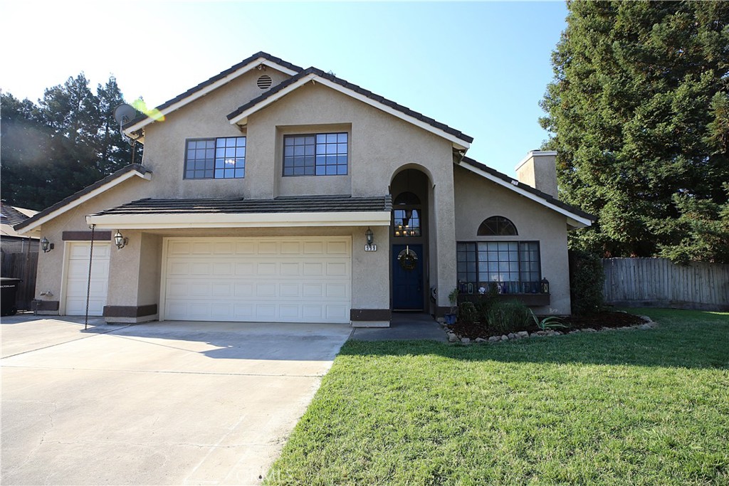 Welcome to this spacious and versatile home in Oakdale's desirable Hidden Glen subdivision! Situated on a 0.2-acre corner lot, this 2,675 sq ft two-story residence offers 5 bedrooms and 4 full bathrooms, including a rare and private mother-in-law quarters with its own living room/den and full bath in addition to a separate downstairs bedroom and full bathroom, ideal for guests or multi-generational living. The well-designed floor plan features a cozy wood-burning stove fireplace in the living room and a pellet stove in the family room, providing warmth and comfort throughout. The kitchen is a chef's delight, complete with granite countertops, a gas stove, pantry, and a charming breakfast nook. The home also features lifetime wool carpet in the carpeted areas for added durability and style. The refrigerator stays with the home, making your move-in even easier. Step outside to your private backyard oasis with an above-ground pool and relaxing hot tub, perfect for entertaining or unwinding after a long day. Located close to shopping, dining, and local amenities, this unique home blends space, comfort, and functionality in one of Oakdale's most sought-after neighborhoods.
