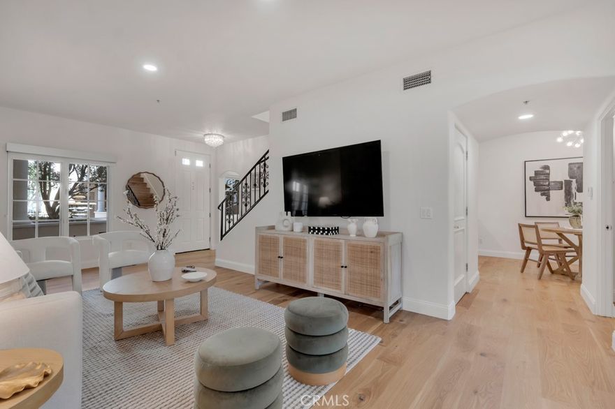 Rare walk-up townhouse in the heart of West Hollywood’s coveted Norma Triangle featuring a private entrance off Hilldale Avenue. This light-filled home offers an open floor plan with soaring ceilings, a gas fireplace, and a large sliding glass door leading to your private patio surrounded by greenery. The Italian kitchen by DOMUS CUCINE showcases custom cabinetry, Caesarstone countertops with a breakfast bar, subway tile backsplash, and newer Samsung fingerprint-resistant appliances. The spacious dining area is framed by a large picture window that fills the space with natural light. Upstairs, dual primary suites each feature en-suite baths with stone walk-in showers and soaking tubs, walk-in closets, and private terraces. Additional highlights include side-by-side subterranean parking, dual entrances, and central heat and A/C.



Situated in one of the most desirable neighborhoods in West Hollywood, this home offers the perfect balance of privacy and convenience—tucked away among beautiful tree-lined streets yet only blocks from Santa Monica Boulevard, Sunset Boulevard, and Doheny Drive with the city’s best dining, shopping, cafés, and nightlife just moments away.



 Entrance is off Hilldale Ave near 860 Hilldale Ave (not San Vicente).