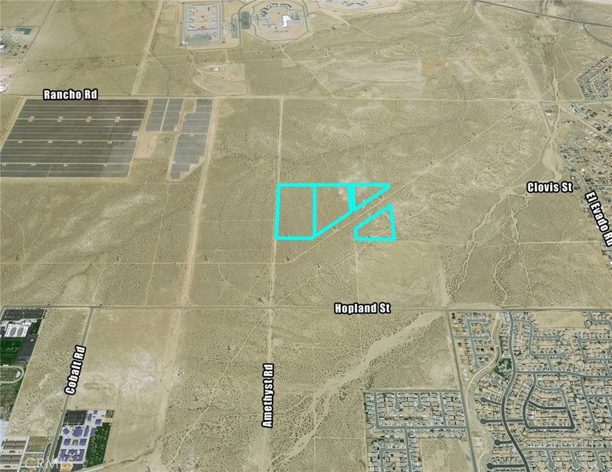 47.94 acres of Industrial Land in the City of Victorville. Zoned IPDT (Industrial Park), this property provides an opportunity for larger scale Industrial Development. Short distance access to both Hwy 395 and I-15 grant a preferable location, and utilities are located about 1/4 mile south on Hopland. With major industrial development currently underway in Hesperia, Victorville, Adelanto and Apple Valley, this property provides an affordable Industrial land opportunity at just $1/sf.