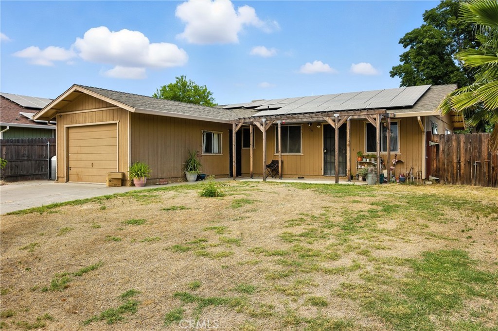 Welcome to 79 Rennat Way, a charming 3-bedroom, 1.5-bathroom home in the heart of Orland, offering comfort, convenience, and the opportunity to make it your own. Spanning 1,080 sq. ft., this 1988-built home blends classic features with modern amenities, including a solar system designed to help lower your PG&E bills and support year-round energy efficiency. Step inside to discover a layout that’s functional and inviting, with great bones and the potential to shine with just a touch of your personal style. Whether you’re a first-time homebuyer, an investor, or someone looking to add your finishing touches, this home is full of promise. Outside, the spacious backyard is a blank canvas, ready to bring your outdoor vision to life. Think garden beds, a play area, a fire pit, or even an outdoor kitchen—the possibilities are endless! Located just minutes from downtown Orland and offering easy freeway access for commuters, this home offers the perfect balance of small-town living and everyday convenience. Priced to sell and full of potential, 79 Rennat Way is your chance to invest in a home with value today and room to grow for tomorrow. Come take a look and imagine the possibilities!