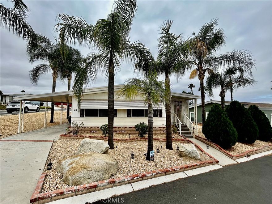 Corner lot living at its finest!!!! This beautifully updated 2-bedroom, 2-bathroom home sits on a spacious corner lot with a huge circular driveway offering plenty of parking. Inside, you’ll find all-new laminate flooring, fresh paint throughout, and an updated kitchen with new counters and a brand-new gas cooktop. Both bathrooms feature modern sinks and fixtures, while ceiling fans add comfort in the bedrooms. A newer washer and dryer are also included for your convenience.



Located in the desirable Saddleback gated all-ages community, residents enjoy resort-style amenities including a clubhouse, sparkling pool and spa, covered play area, basketball court, BBQs, and more.



Don’t miss your chance to see this move-in ready home—book your showing today!