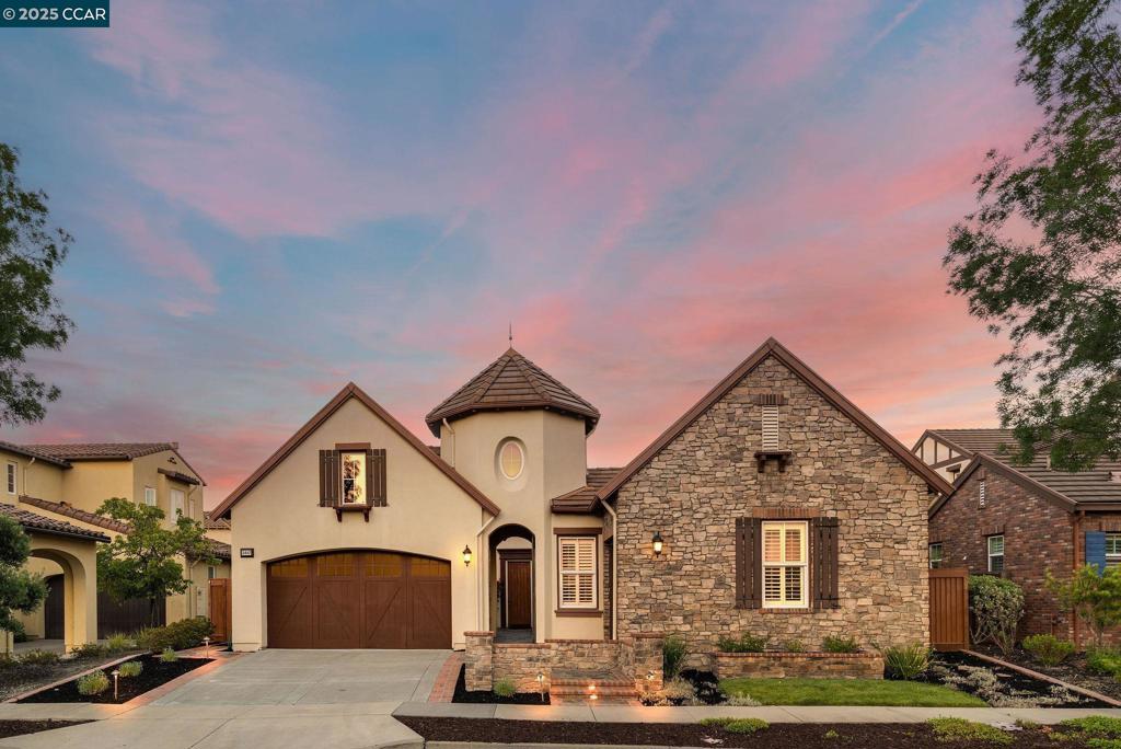 HIGHLY DESIRABLE & RARE SINGLE STORY! OPEN THIS WEEKEND! Beautifully located within the prestigious Alamo Creek neighborhood, this highly desirable and rarely available “Magnolia Plan 1” single-story French Country style home offers 2,363 SqFt of refined, open and elegant living space including four spacious bedrooms, two and a half luxurious bathrooms, formal dining room, kitchen-family room open floor plan concept, and practical 3 car garage. Many top-quality upgrades such as designer interior and exterior colors, custom wood shutters with authentic hardware, arched entryway, architectural alcoves and niches, Andersen doors, dual pane windows, decorative crown molding, plantation shutters, extensive built-in cabinetry, designer porcelain tile flooring, high quality carpeting, high-end Thermador SS appliance package, two-sided inset mirrored closet doors, designer light fixtures and fans, and so much more! This residence is ideally situated on a professionally hardscaped and landscaped 6,264 SqFt lot with no rear neighbor, a charming courtyard entry, stamped concrete patio, multiple lush trees and shrubbery, and is within close proximity to top-rated schools, numerous community parks, playgrounds and trails. This enticing residence truly defines the ultimate California living.