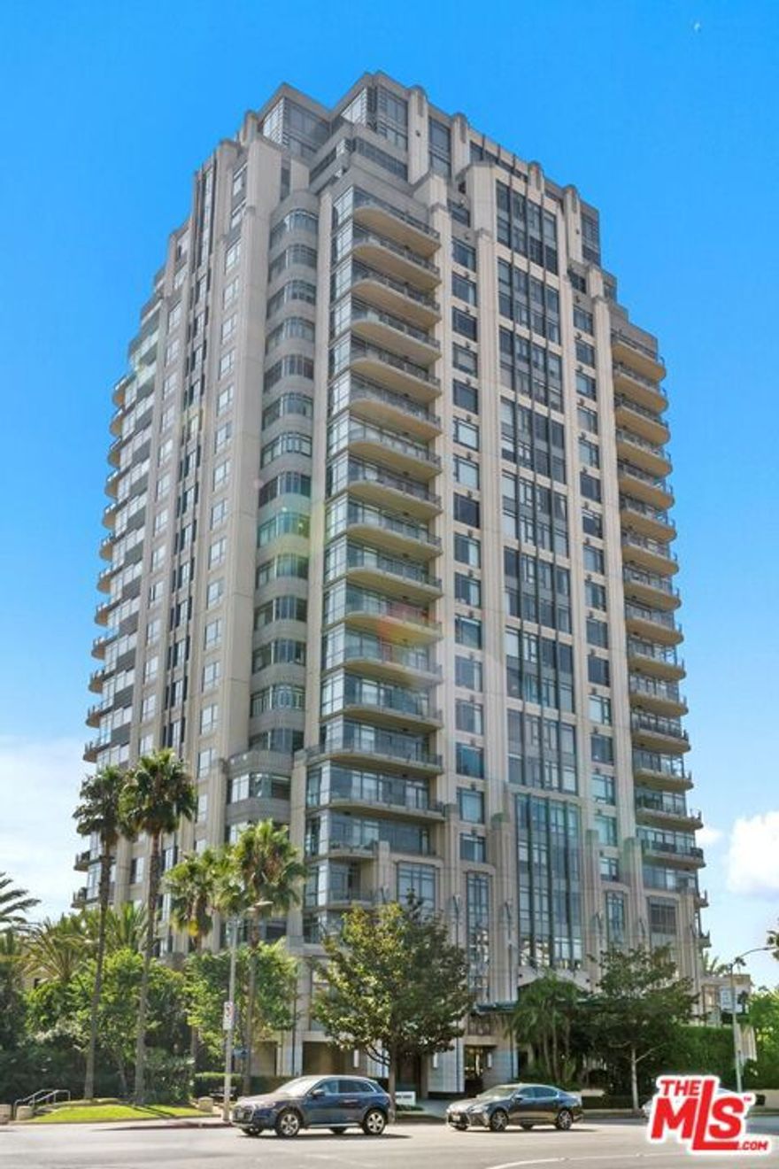 The iconic Californian, arguably the most prestigious full-service high-rise building on the corridor will appeal to those who appreciate luxury condominium living at its best. From the moment you step into the grand lobby, you're immersed in elegance, discretion, and world-class service. Fit for the most discerning individual, you enter through an elevator that opens directly into your home. With breath-taking views in nearly every direction, the light and bright open floor plan will appeal to those who like to entertain. The large primary suite boasts 3 separate closets, 2 of which are walk-ins. The elegant primary bathroom features separate sinks, walk-in glass-enclosed shower, spa tub and separate toilet rooms. Second bedroom is also large and has it's own bathroom. Over-sized gourmet kitchen with tons of storage and west-facing views has top-of-the-line stainless-steel appliances including refrigerated draws and formal dining room area. Expansive north facing balcony and views from nearly everywhere. First class unparalleled building amenities include concierge service, 24-hour doorman, valet parking, security, resort style swimming pool with spa and cabanas, well equipped fitness center, dog park, cozy firepit area, temperature-controlled wine storage, storage locker and banquet and conference rooms. One of the most exceptional buildings on the Corridor in a prime location amongst the finest dining, shopping, and entertainment LA has to offer. Available now.