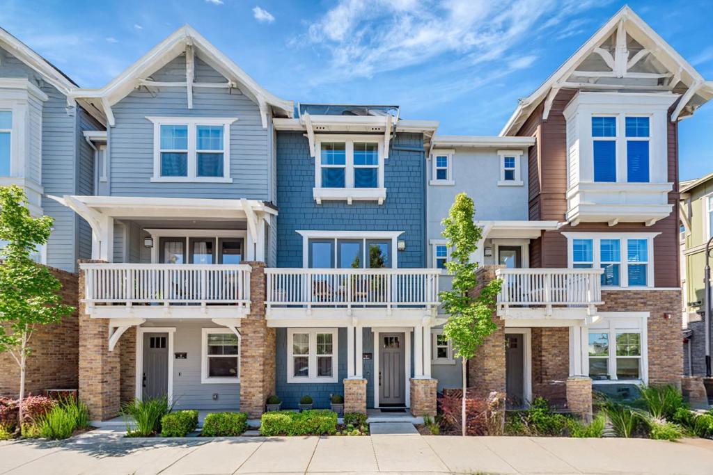 Beautifully upgraded 3BR/2BA/2HB townhome in Sunnyvales desirable Vale community with over $100K in premium upgrades. Smart home features include Nest thermostats, cameras, doorbell, Yale smart lock, Hub, Lutron Hue lights, smart switches, and motorized curtains/shades. Reverse osmosis hot/cold water system under the sink for instant purified water. Open-concept main level with luxury vinyl plank flooring, modern chefs kitchen with quartz waterfall island, touchless Kohler faucet, farmhouse sink, beverage fridge, and custom walk-in pantry. All bedrooms upstairs, including a spacious primary suite with custom walk-in closets and spa-like en-suite bath with quartz counters, Hansgrohe fixtures, and frameless marble shower. Extras: epoxy garage flooring, smart garage opener, whole-house water filtration, custom closets, CB2 shelving, designer wall treatments, upgraded chandeliers, heated bidet seats, and Porcelanosa/Kohler finishes. Enjoy access to parks, playgrounds, and clubhouse. Prime location near Apple, LinkedIn, Caltrain, HWY 101, 237 & top schools.
