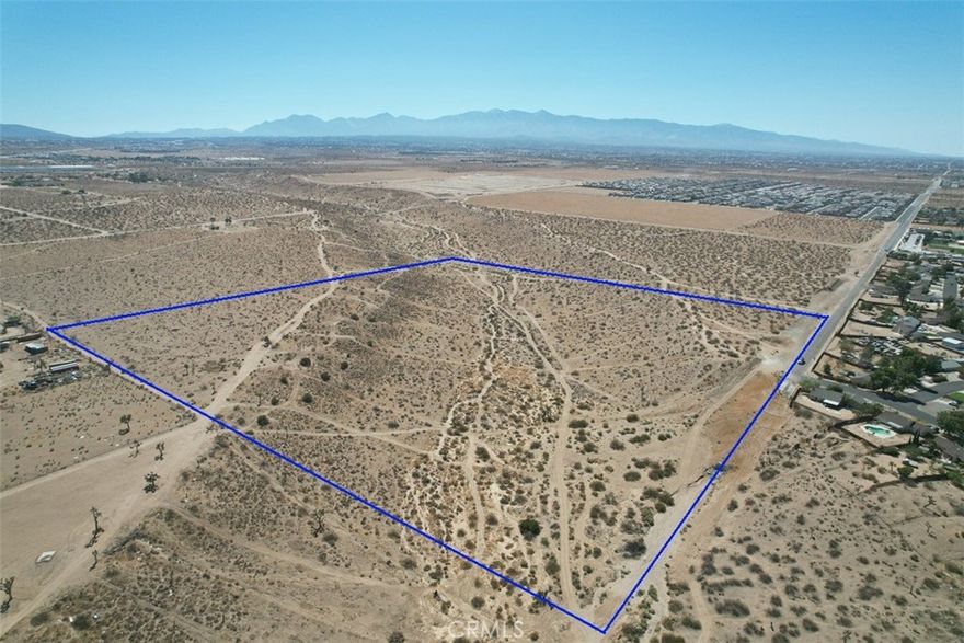 Prime Development Opportunity – Victorville, CA

Outstanding land offering in the City of Victorville with dual zoning, subdivision potential, and unbeatable location near schools, parks, and residential neighborhoods. This property is ideal for developers and investors looking for one of the last large-scale buildable sites in the High Desert.



The north portion along Eucalyptus Street is zoned R-1 and includes a previously submitted tentative map for 50 single-family homes. Seller holds copies of the plans; buyers should confirm current status with the city. The southern portion is zoned MU-1, allowing condominiums, townhomes, or mixed-use projects (buyer to verify). Importantly, this MU-1 section sits just about 600 feet from the future site of St. Mary’s Hospital, making it an exceptional location for residential or community-centered development.



With its dual zoning, subdivision groundwork, and proximity to a major new hospital site, this property offers multiple paths to strong returns. An excellent opportunity for builders and developers to bring a signature project to life in one of Victorville’s most active growth corridors.



Highlights:

- 40-acre Lot

- Dual Zoning: R-1 (Single-Family Residential) & MU-1 (Mixed-Use)

- Tentative map for 50 homes (north portion – R-1)

- Mixed-use development potential (south portion – MU-1)

- Just 600 feet from the future St. Mary’s Hospital site

- Close to schools, parks, and established neighborhoods