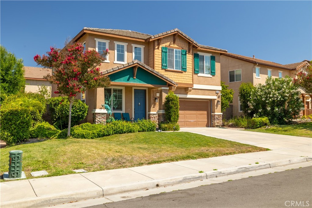 Welcome to this Beautiful dream home in Rancho Bella Vista Community one of the most sought-after communities in murrieta. This stunning home features 3 bedrooms, 2.5 bathrooms with 1,910 sq. ft. living space. The main floor openly greets you with its high ceiling and formal sitting area as soon as you enter the house with lots of natural light. The family room is warm with its gas fire place and also keeps you cool with ceiling fan and brand new air conditioning unit. The kitchen offers ample counter space and plenty of storage and flooring is replaced last year. All three bedrooms are located upstairs along with the laundry room for your convenience. Backyard is perfect for relaxing and provides enough shade with peach, cherry, lemon and pomegranate trees. Located in a highly desirable community close to parks, shopping and top-rated School District. Come check out this wonderful home and make it yours today!
