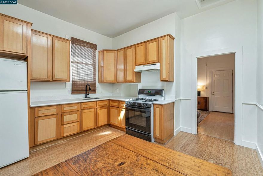 Welcome to this charming two bed, one bath home with flex space and an unfinished basement offering great opportunity. Enjoy a private backyard with mature fruit trees and a convenient location close to BART and local amenities.