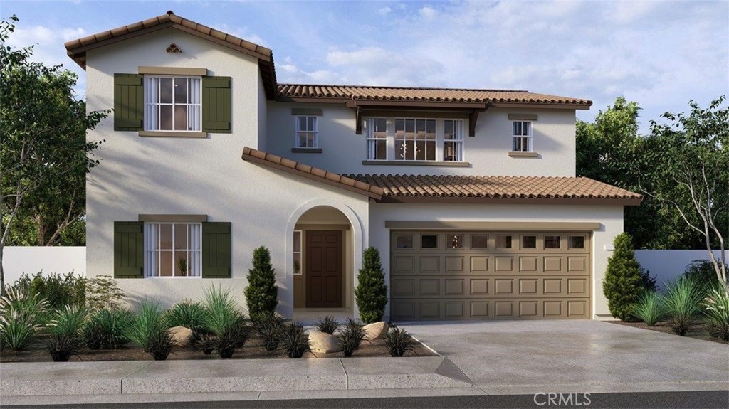 NEW CONSTRUCTION and QUICK MOVE-IN in WINCHESTER - NO HOA and SOLAR INCLUDED!! This 2,259-sf home has a California Spanish-Hacienda exterior facade and features a DOWNSTAIRS BEDROOM and full bath. Upstairs is the primary bedroom with ensuite, two additional bedrooms, two full bathrooms, and a LARGE LOFT area. The upstairs laundry room has a separate storage area as well! The island kitchen includes a Whirlpool stainless steel electric cooktop and oven, microwave, dishwasher, Quartz countertops and a pantry closet. This home also features White shaker-style cabinetry throughout and vinyl flooring in the main living areas and plush carpet in the bedrooms, closets, LOFT and stairs. The front yard is fully landscaped and irrigated. This truly modern home has all of the Smart Home features that you would expect in a new home with a direct access 2-car garage pre-plumbed for an electric car! The community is situated close to neighborhood parks, shopping and just minutes to freeway access AND a beautiful future Community park with a tot-lot play area, basketball court, baseball field and picnic amenities for the entire family to enjoy! This is a QUICK move-in READY NOW. We look forward to partnering with you to Welcome your clients Home soon! * HUGE SAVINGS!! The Solar is "No Additional Cost to Your Buyer" it is included in the Price of the Home ** and this is an all electric community.