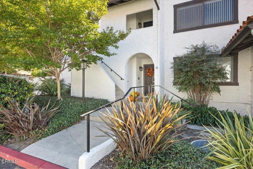 Beautifully Updated Condo in the Heart of Downtown Ventura! This charming 2 bed, 2 bath, 980 sqft home features a cozy living room with fireplace, wood-like flooring, canned lighting and tons of charm. The kitchen offers tile countertops and backsplash, and both bathrooms are well maintained. The spacious primary suite includes an en-suite bath and sliding door to a private outdoor patio. Second bedroom features plantation shutters and a built-in Murphy bed. Additional highlights include an attached 2-car garage with storage space and close proximity to the community hot tub. Located in a desirable Spanish-style complex, just steps to the San Buenaventura Mission, beaches, shopping, dining, and all that downtown Ventura has to offer. A must-see!