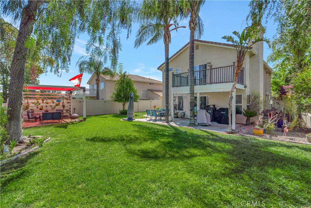 Perched in the highly sought-after California Summit community, this beautifully updated 3-bedroom, 2.5-bathroom home sits on a rare, quiet cul-de-sac with incredible privacy, views, charm and pride of ownership. A spacious front yard and well-manicured landscaping create a warm welcome into this light-filled home. Step into a bright, airy living space with an open floor plan, flooded with natural light. Thoughtful upgrades throughout, fresh interior paint, updated kitchen and bathrooms. Additional upgrades include whole house fan, solar panels, updated electrical panel and an amazing and rare three car driveway and three car garage with epoxy non-slip floor; perfect for an electric car. Upstairs, the large primary suite is complete with a balcony and views. Two additional generously sized bedrooms, and flex-space loft area (easy to make forth bedroom) complete the second floor. The bathrooms showcase modern tile work and updated fixtures. The private backyard is peaceful and low-maintenance, featuring views and an amazing gazebo ideal for coffee, relaxing or al fresco dining. Low HOA fees include 24hr patrol, access to a sparkling pool, spa, tennis courts, pickleball and a family-friendly playground. Close to top-rated schools, shopping, restaurants, and freeway access—yet tucked away from the hustle and bustle, all with no Mello Roos!