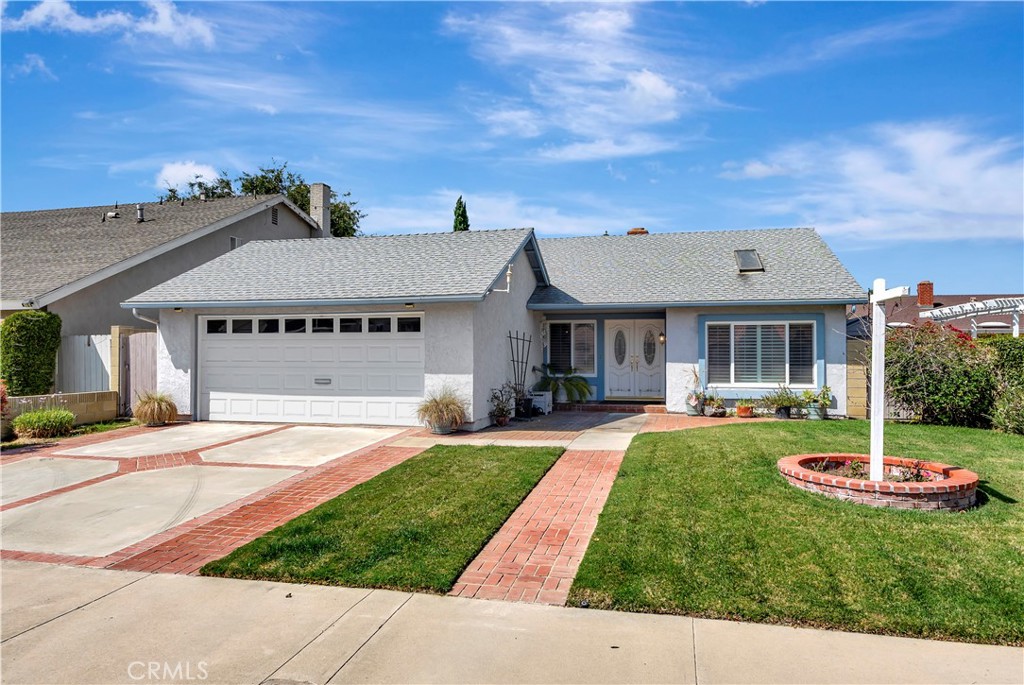 Fabulous interior location in a highly desirable South Huntington Beach neighborhood, this single-level home offers the perfect blend of comfort, convenience, and opportunity. Featuring 4 spacious bedrooms, 2 bathrooms, and just over 1,600 square feet of living space, the property also provides plenty of potential to expand or customize to fit your lifestyle. Inside, soaring ceilings, fresh interior paint, and brand-new carpet create a light and airy atmosphere. The inviting living room flows seamlessly into the dining and kitchen areas, making it an ideal setting for both daily living and entertaining. The primary suite serves as a private retreat with its own bathroom and walk-in closet, while the additional bedrooms offer flexibility for family, guests, or a home office. Step outside and enjoy a beautifully landscaped backyard, complete with a pergola-covered patio, lush greenery, and a generous grassy area — perfect for outdoor dining, relaxing, or entertaining. Everyday convenience is enhanced by the attached 2-car garage with washer and dryer, as well as direct access into the home. Situated just minutes from the sand, this home is close to parks, shopping, dining, and the vibrant lifestyle that makes Huntington Beach so sought-after. Excellent nearby schools and a warm, welcoming community complete the picture, making this an ideal place to settle in and truly call home.