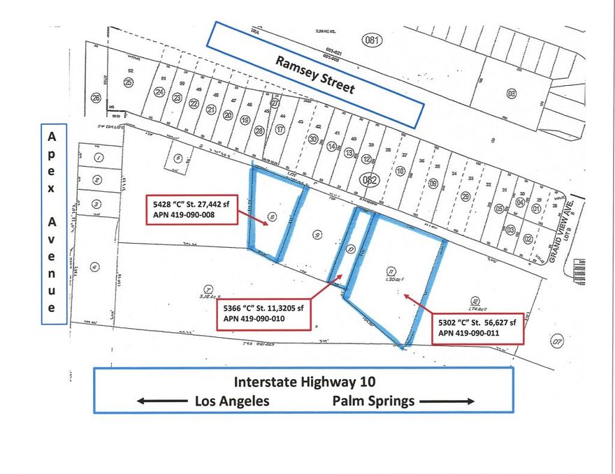 This parcel is one of 3 being offered for sale by the same owner in the west Banning area. It is zoned commercial. Other parcels in the area have sold for $6-16 per square foot. Buy all three parcels for just $5.35 per square foot.