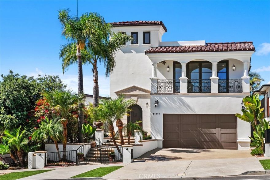 Custom Mediterranean OCEAN VIEW villa in highly sought after Capistrano Beach. Ocean view with additional large ocean view deck. Separate guest house, 9 ft ceilings, freshly painted inside and out. Stone and wood floors throughout. 2 of the upstairs bedrooms are newly carpeted, the other 2 are hardwood floors. Stone separate atrium, stone covered patio. 2 panoramic ocean view balconies. Entire rear yard overlooks the Pebble Tec pool and large spa. Can be fully furnished for $18,500. Available Immediately! Shorter terms available...call broker for prices and terms.
