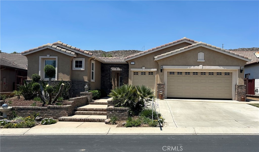 Welcome to the age 55+ Hemet FOUR SEASONS, Guard-Gated Resort Style Living, Golf Course Community! POOL HOME! w/ CASITA! This is an entertainers delight! Enter a custom decorative iron gate into a lavish courtyard with a flagstone columned patio cover, full outdoor fireplace and built-in gas barbecue. The gorgeous back yard also features a beautiful pebble-tech pool and spa. The main house has wood flooring in the living areas and newer carpet in the 3 bedrooms with a stone-look tile in the laundry room, bathrooms and dedicated dining area. The home has crown molding and plantation shutters. The large kitchen has a designer backsplash with an island and plenty of granite countertop space along with ample upgraded cabinets. The large master bedroom has a slider with direct access to the spa, an oversized walk-in closet and a master bathroom featuring a soaking tub, shower and double sinks. The laundry room leads to a two car garage, plus golf cart parking. The CASITA has a full bathroom and its own A/C. This home has SOLAR for reduced energy bills. The 20,000 sqft Lodge includes: A Ballroom, Fitness Center, Beauty Shop, Movie Theater, Bistro, Billiards Room, Computer Center, Library, Cards Room. Outdoors there is a year round heated, half size Olympic Pool and Spa, Shuffle Board, Pickle Ball, Bocce Ball, Tennis, Walking and Biking. There are many concerts, events and clubs to participate in.