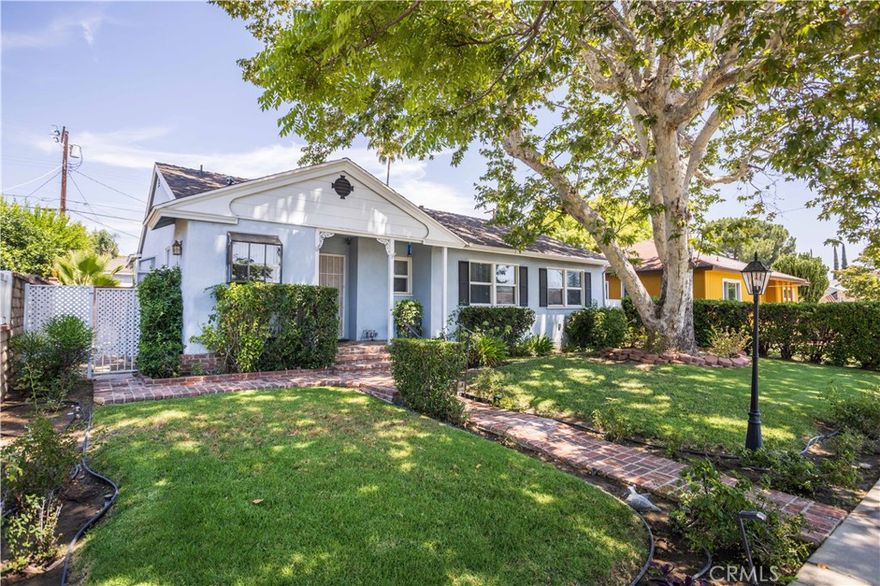 This beautiful home is nestled in one of Winnetka’s most sought-after neighborhoods and as soon as you lay your eyes on it you’ll immediately recognize the owners true “Pride-Of-Ownership.” Here are just a few of its many other outstanding features:  Its lush landscaping, manicured shrubbery, colorful planters, mature shade tree, and extensive brick masonry enhance its eye-catching curb appeal.  You’ll step into a flowing 1,327 square foot open concept floor plan that is in “Move-In-Condition” with elegant crown molding, a designer paint scheme and original hardwood flooring. The family’s cook is going to truly appreciate the galley kitchen’s abundant soft close cabinets and drawers, designer quartz counters, built-in appliances, deep basin sink, breakfast alcove, plus the convenience of adjoining dining room. All 3 Bedrooms have efficient ceiling fans; The Primary suite has 2 closets ,with built-in organizers.  Secondary bedroom has attached bathroom with glass enclosed shower. A total of 1¾ bathrooms.  Functionally located laundry room.  Energy efficient dual pane window will help keep your utility bills low and the interior quiet. Central air and heating system for year-round comfort. Copper plumbing.  You’re going to appreciate and enjoy the backyard’s tall privacy fencing, open patio, covered entertainer’s patio with ceiling fan and sparkling pool.  2 car detached garage; Perfect for an ADU conversion.  All of this sits on a large 6,417 square foot lot that is close to Pierce College, The Village at Topanga, Topanga Mall, Orange Metro Line, and Warner Center with its entertainment and myriad of gourmet restaurants.  So here is your chance to own a completely remodeled “Like-New” home