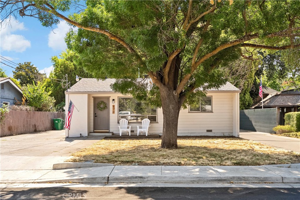 Nestled in the heart of Chico, this recently refreshed house exudes warmth and character. The exterior features a fresh coat of paint that complements its charming look, while a brand-new roof adds both aesthetic appeal and peace of mind. As you step inside, you are greeted by an inviting living space that seamlessly blends modern updates with cozy charm. The kitchen has been thoughtfully refreshed, boasting new appliances and ample storage, making it a delightful space for both cooking and entertaining. One of the standout features of this home is the newly installed ductless heating and cooling system, ensuring year-round comfort while maintaining energy efficiency. Outside, the patio and backyard offers PLENTY of space, perfect for planting a garden, enjoying morning coffee or hosting gatherings with friends and family. This house not only serves as a cozy home but also includes a second unit that offers excellent income potential. The separate unit is designed for flexibility, making it suitable for various uses such as a rental space, guest suite, or even a home office. This second unit represents a valuable investment opportunity, allowing homeowners to capitalize on the growing rental market while generating additional income to help offset your mortgage costs. This adorable house perfectly combines contemporary conveniences with classic charm, making it an ideal place to call home.